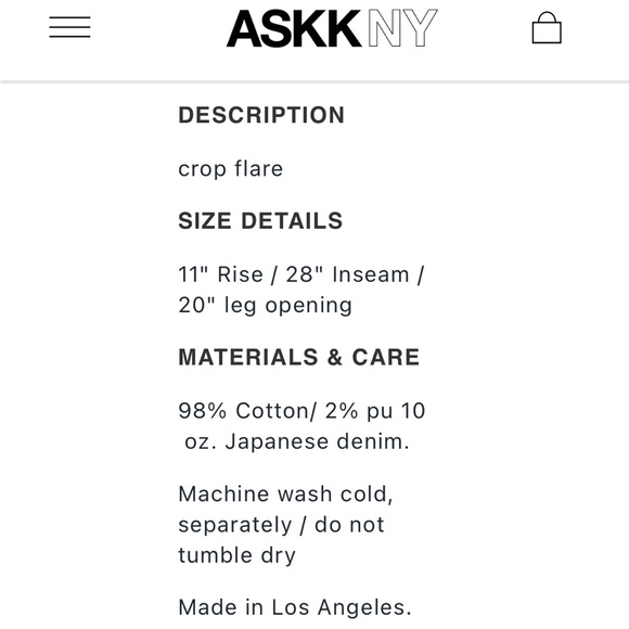 ASKK NY Geek jeans size 24 - Picture 2 of 8
